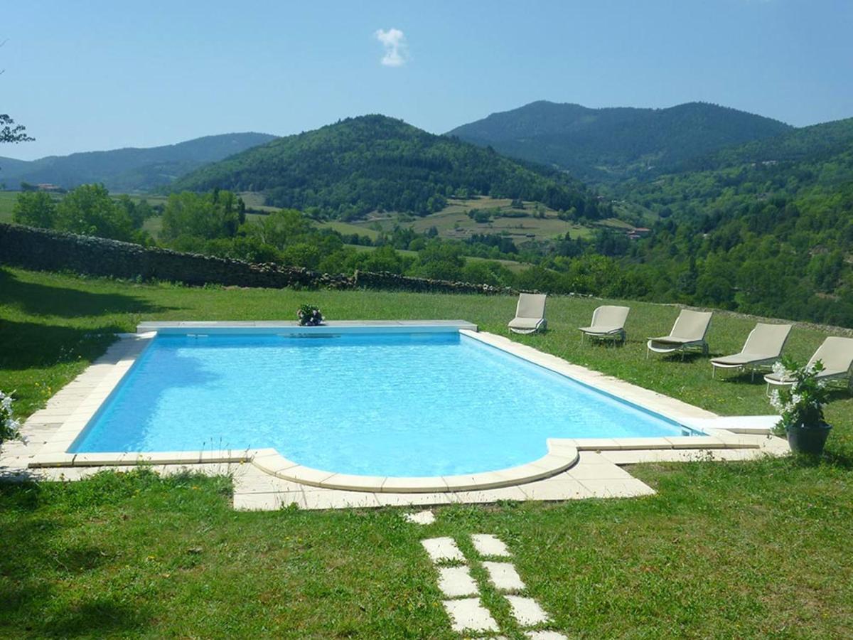 Manoir Majestueux A Satillieu Avec Piscine Privee 외부 사진